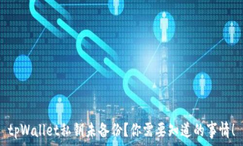   
tpWallet私钥未备份？你需要知道的事情！