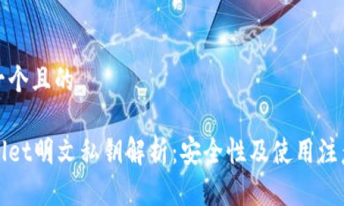 思考一个且的

tpWallet明文私钥解析：安全性及使用注意事项